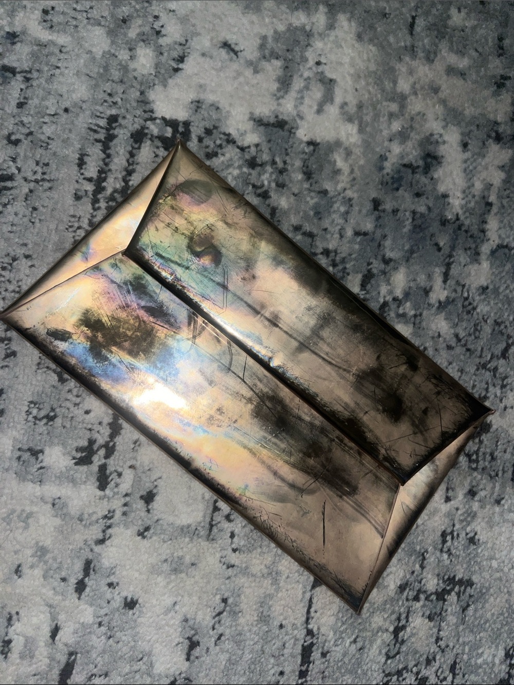 Iridescent Metallic Clutch Wallet